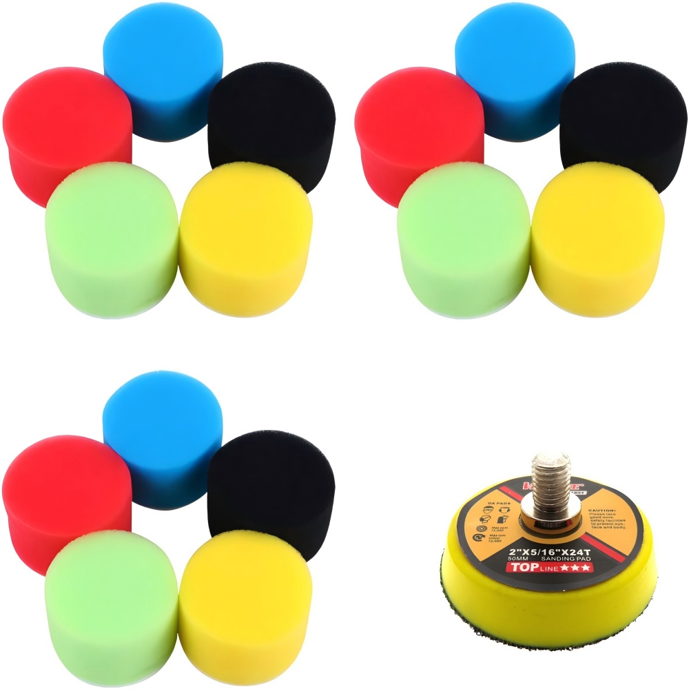 2인치 50MM 자동차 광택 디스크 키트 16개 어댑터 - Polish Pad Set Buffer 리뷰 및 가격