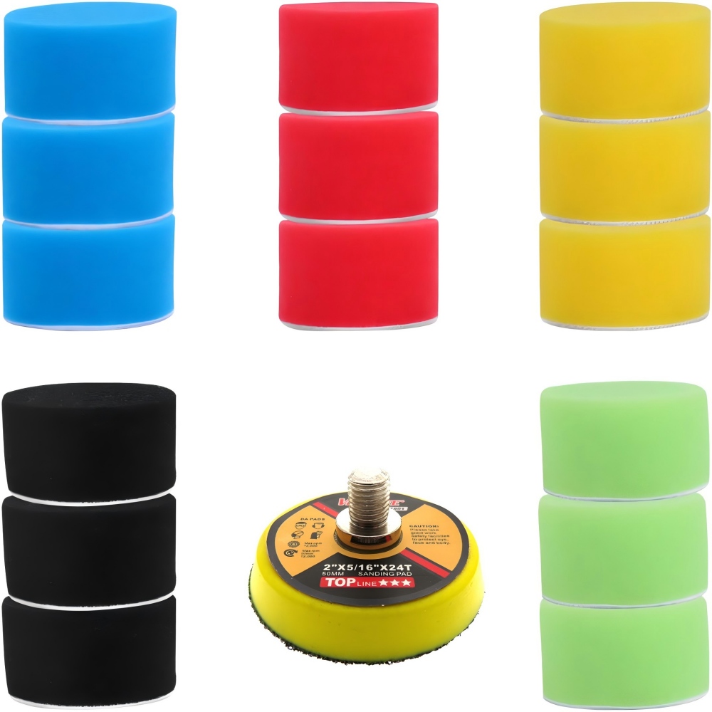2인치 50MM 자동차 광택 디스크 키트 16개 어댑터 - Polish Pad Set Buffer 리뷰 및 가격