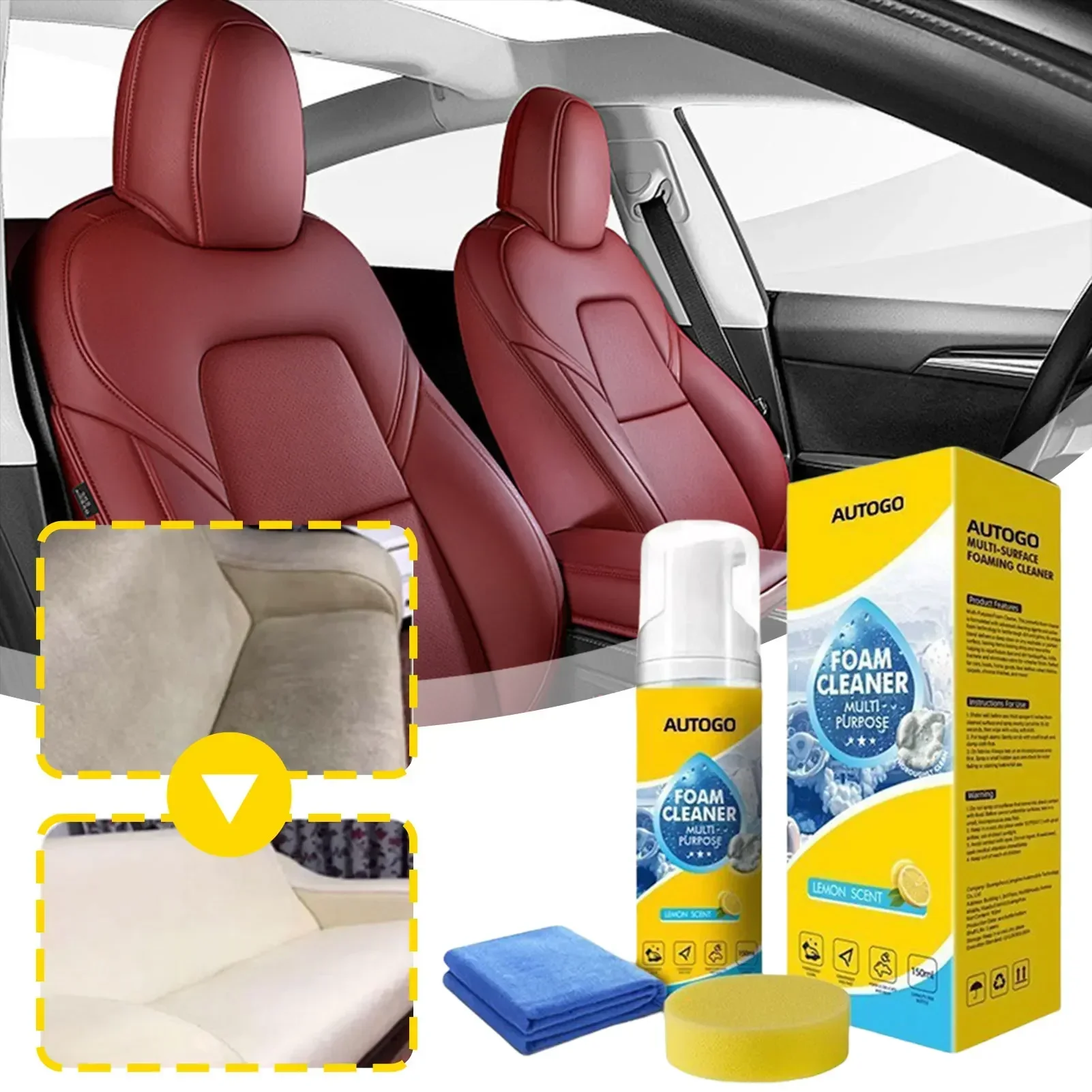150ml 다목적 폼 클리너 자동차 내부용 폼 클리너  - Leather Cleaner Interior 리뷰 및 가격
