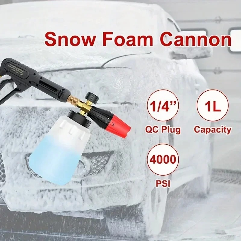 조절 가능한 고압 PA 스노우 폼 캐논, 다목적 세차용 - Foam Cannon Car Wash 리뷰 및 가격